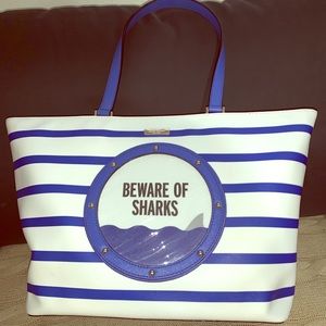 Kate Spade Beware Of Sharks Tote / Purse